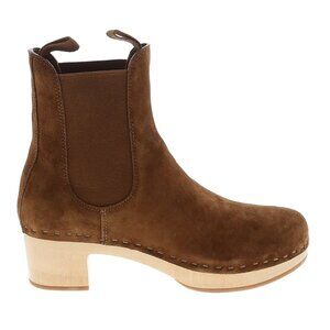 Loeffler Randall Annabelle Chelsea Boot Black Clog Wood Platform Sz 6.5